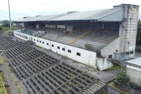 A general view of Casement Park GAA stadium in Belfast.