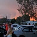 Photo by Conor Cullen of wildfires on the Greek island of Rhodes. Conor and Danielle Cullen took a holiday to Rhodes in Greece with their two daughters Chloe, 13, and Molly, 11, and were evacuated due to the wildfires, have said it was "hell" trying to get home.Photo Conor Cullen/PA Wire