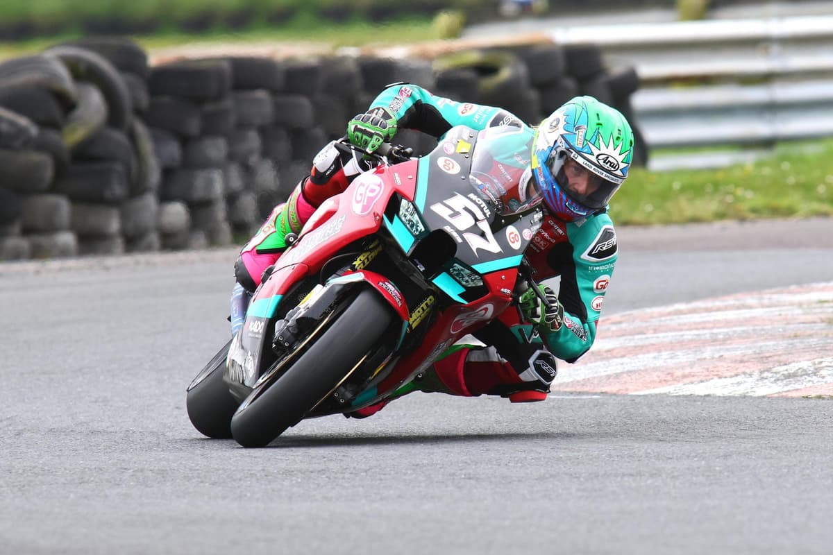 The McAdoo Kawasaki rider won five races on Easter Monday but was denied clean sweep by Derek Sheils