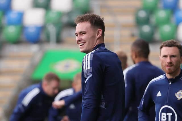 Northern Ireland's Kofi Balmer. (Photo by David Maginnis/Pacemaker Press)