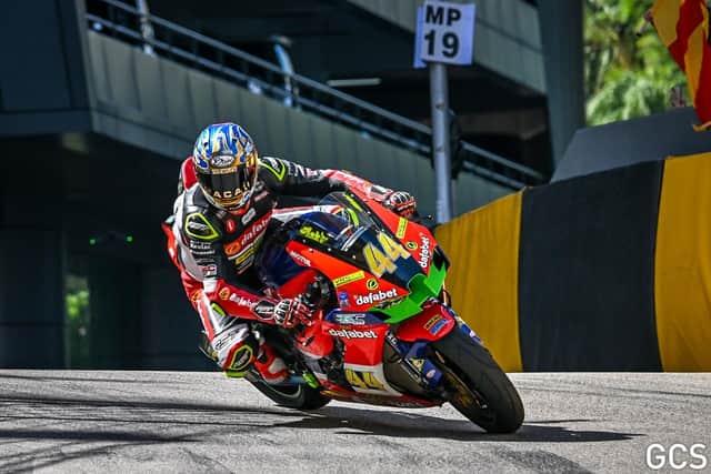 England's Rob Hodson on the Dafabet Kawasaki ZX-10RR at Melco Hairpin during qualifying for the Macau Grand Prix.