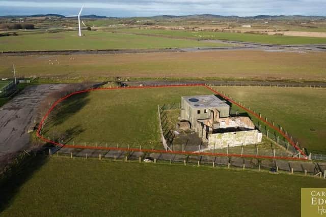 A view of the control tower and surrounding site released by estate agents Carolyn Edgar Homes.