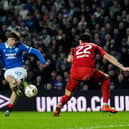 Rangers' Mikey Moore scores at Ibrox against Aberdeen on Saturday. (Photo by Andrew Milligan/PA Wire)