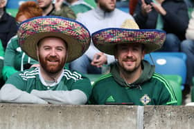 Northern Ireland fans get ready to watch their team in action at Windsor Park