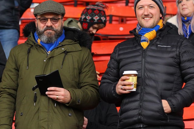 Stags fans ahead of kick-off before a 1-0 defeat to Swindon Town in February 2018.