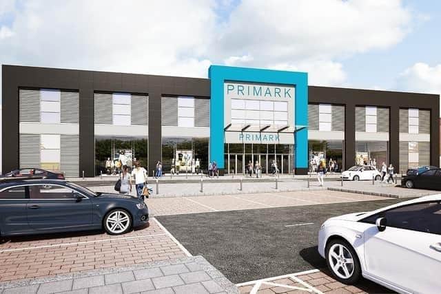 Construction of the new Primark store in Ballymena is due to commence in the coming weeks, say the owners of Fairhill Shopping Centre. The update on the much-anticipated retail project comes as demolition of the existing building is nearing completion. Pictured is an artist's impression of the fashion retailer's new store at Fairhill. Image: submitted