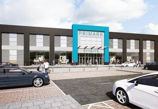 Construction of the new Primark store in Ballymena is due to commence in the coming weeks, say the owners of Fairhill Shopping Centre. The update on the much-anticipated retail project comes as demolition of the existing building is nearing completion. Pictured is an artist's impression of the fashion retailer's new store at Fairhill. Image: submitted