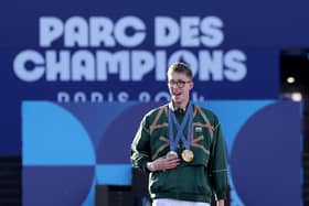 Magheralin's Daniel Wiffen enjoying his Paris success at the Olympic Games in 2024. (Photo by Arturo Holmes/Getty Images)