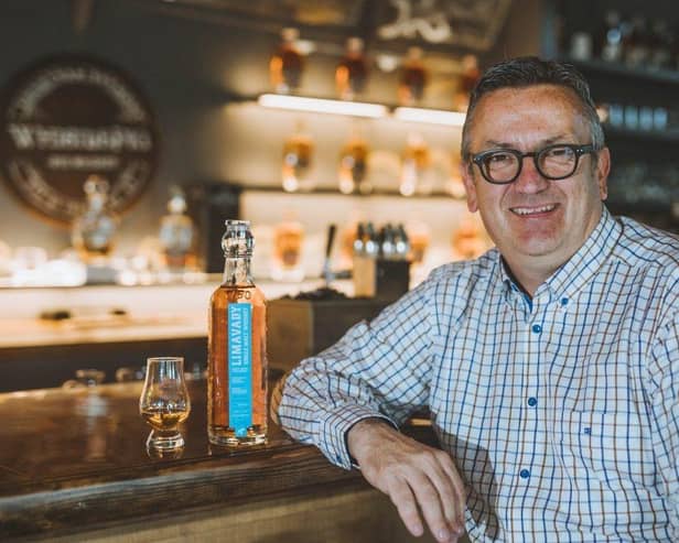 Daryll McNally of Limavady Single Cask Whiskey extends his gratitude to his dedicated team, the local community and public representatives whose unwavering commitment has transformed his vision into reality