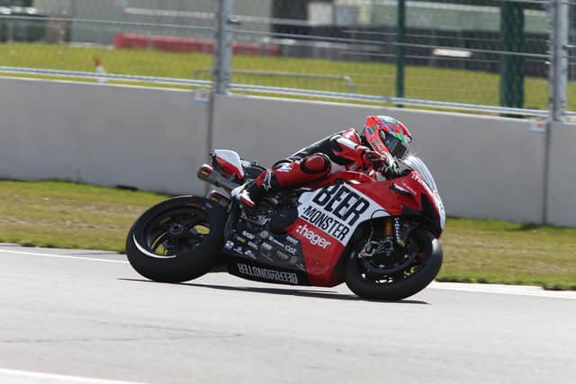 Glenn Irwin on the PBM Ducati on Friday at Silverstone. Picture: David Yeomans Photography