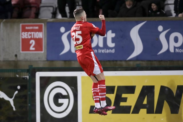 It has been a sensational year for Ronan Hale, who tops the Premiership charts in 2023. The Cliftonville forward shared last season's Golden Boot with Matthew Shevlin and has picked up where he left off after returning from injury. The 25-year-old has scored 19 league goals in 29 appearances this calendar year.