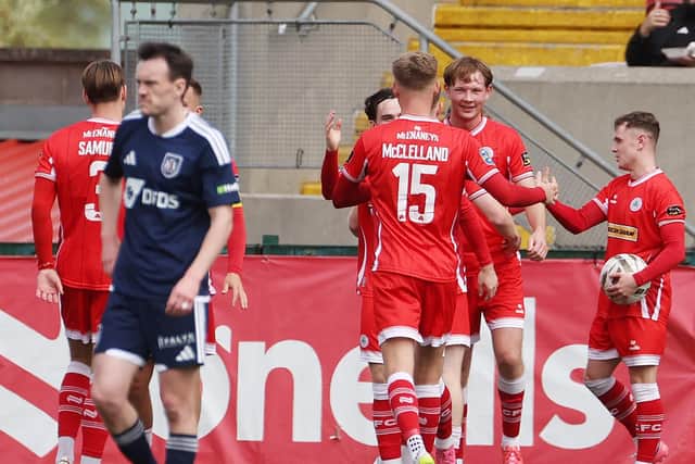 Cliftonville’s Brian Healy scored twice in Saturday's 3-1 win over Portadown. (Photo by INPHO/Jonathan Porter)