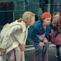Sinead Keenan as Robyn, Caoilfhionn Dunne as Dara, Roisin Gallagher as Saoirse in How To Get To Heaven From Belfast:. Picture: Netflix/Christopher Barr (Christopher Barr/Netflix)