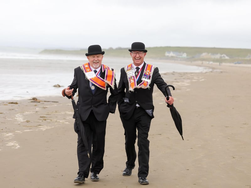 Martin Whitehead and Nigel Oates from Portadown, Co. Armagh, LOL 608 pictured at the beach