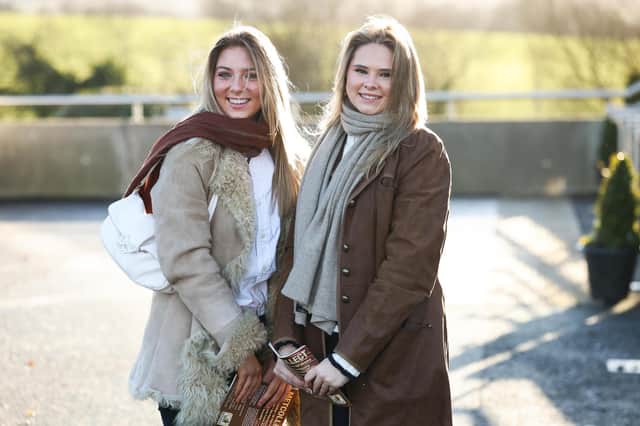 Anna McCaldin and Tori Jewiss pictured at the Metcollect Boxing Day Race meeting at Down Royal Racecourse