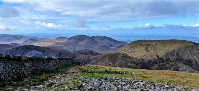 The Mourne Wall, seen from Donard, looking towards Commedagh