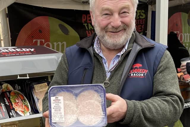Mervyn Kennedy of Kennedy Bacon launching the new taste experiences at last week’s Taste Causeway Food Market in Coleraine