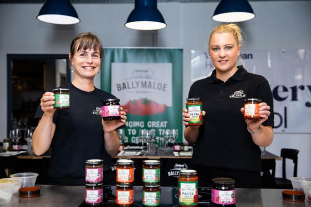 After launching in Northern Ireland in 2016, Ballymaloe Foods, has seen accelerating growth in the Northern Ireland market witnessing a 148% volume growth between 2018 until 2022. In the same time period, Ballymaloe’s best seller the legendary ‘Ballymaloe Relish’ has also seen a phenomenal sales growth of 237% across Northern Ireland. Pictured are Niamh Stephenson, marketing manager and Niamh Wall, national account manager of Ballymaloe Foods at their recent event in Belfast's Waterman House Cookery School