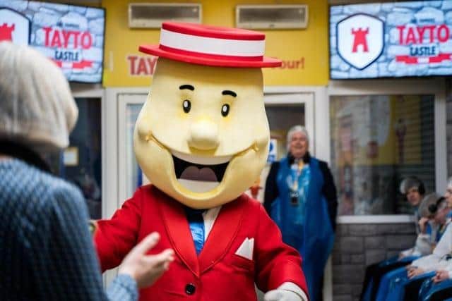 Based in Craigavon, Tayto produces over five million packs of crisps daily and has seasoned success thanks to its focus on cost efficiencies and strong commercial partnerships. Pictured is the famous Mr.Tayto during one of the tours around the factory