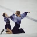Great Britain's Jayne Torvill and Christopher Dean perform their 'Bolero' routine at the Olympic Winter Games on February 14, 1984 in Sarajevo. (Photo by Trevor Jones/Allsport/Getty Images)