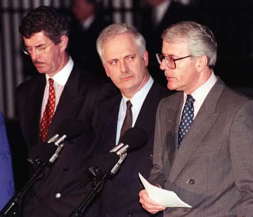 Then taoiseach John Bruton, pictured with John Major in 1996, had a deep and sustained interest in what was in happening in Northern Ireland. Bruton was respectful of both the unionist and constitutional nationalist traditions, writes John Cushnahan