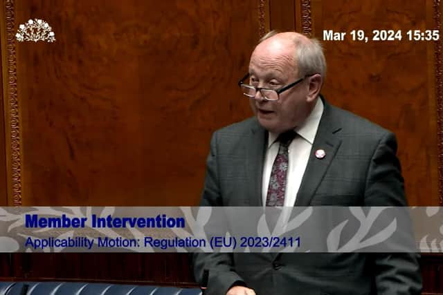 Jim Allister in the Assembly today