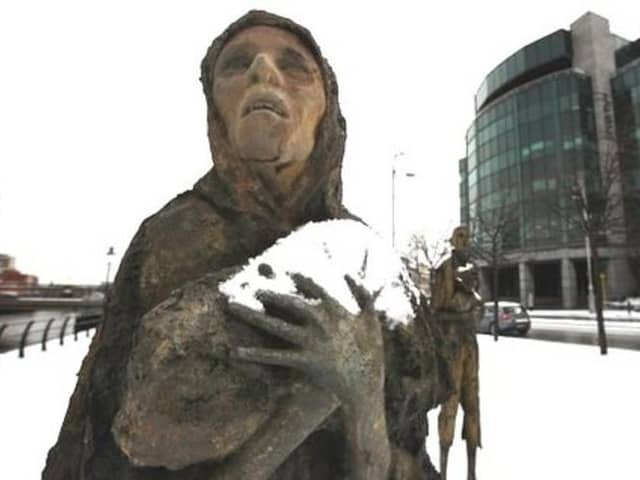 The Irish famine memorial in Dublin