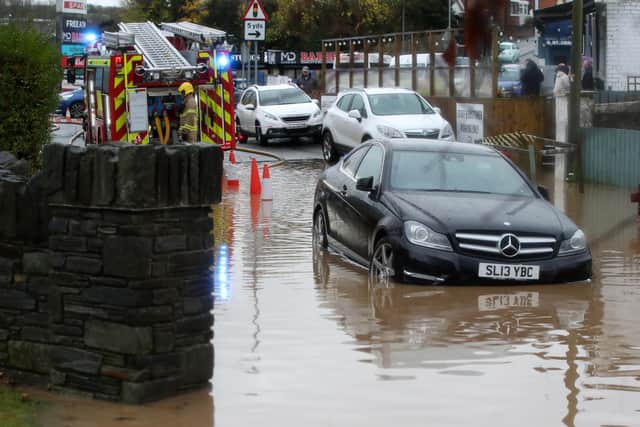 Flooding at Moat Park in Dundonald, Belfast. Photograph by Declan Roughan / Press Eye
