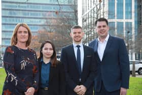 Belfast accountancy and advisory practice Baker Tilly Mooney Moore has expanded its audit and business services departments. Pictured are Joanne Small, audit and assurance partner, Rocel Asuncion, audit senior, Tiarnan O’Brien, accounts senior and Michael Branniff, business services partner