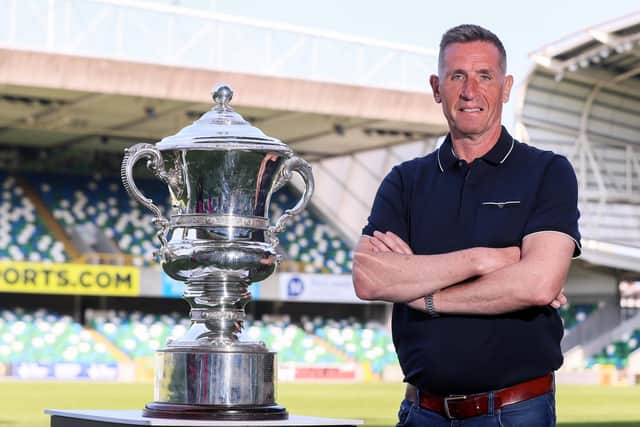 Crusaders manager Stephen Baxter has won the Irish Cup on four occasions. PIC: Jonathan Porter/PressEye