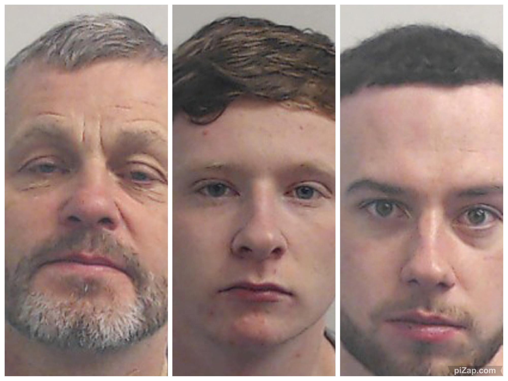 Northern Ireland men jailed for their parts in a “ferocious” assault following Scottish Cup quarter-final between Rangers and Celtic