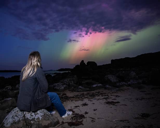 A severe geomagnetic storm has produced an incredible display of "Northern Lights" in Northern Ireland on Friday night. Images from Dunseverick County Antrim. Another light show is possible this evening, Saturday. .Picture Steven McAuley/McAuley Multimedia