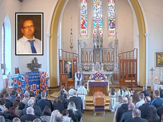 The funeral of Benny McIlhatton (and inset, Benny himself)