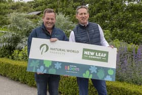 Belfast's New Leaf Compost named official compost provider for Ireland’s largest gardening and horticulture festival, Bord Bia Bloom. Pictured is New Leaf Compost business development director Stephen Mackle with Bord Bia Bloom’s Garret Buckley, ahead of the event set to draw over 100,000 visitors to Dublin’s iconic Phoenix Park later this month