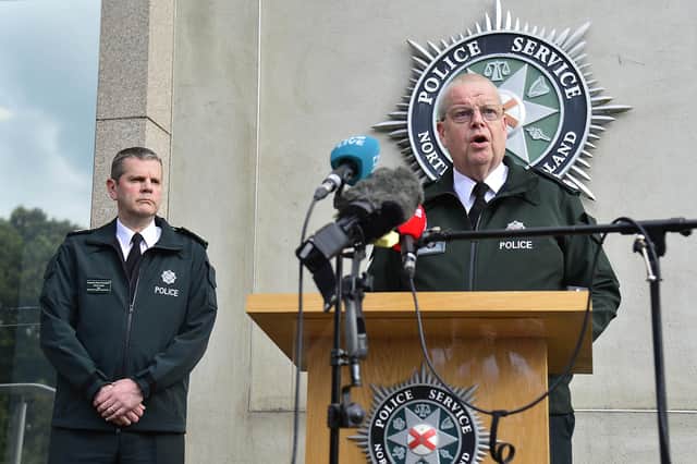 PSNI chief constable gives update on data breach. Photo: Arthur Allison/Pacemaker Press.