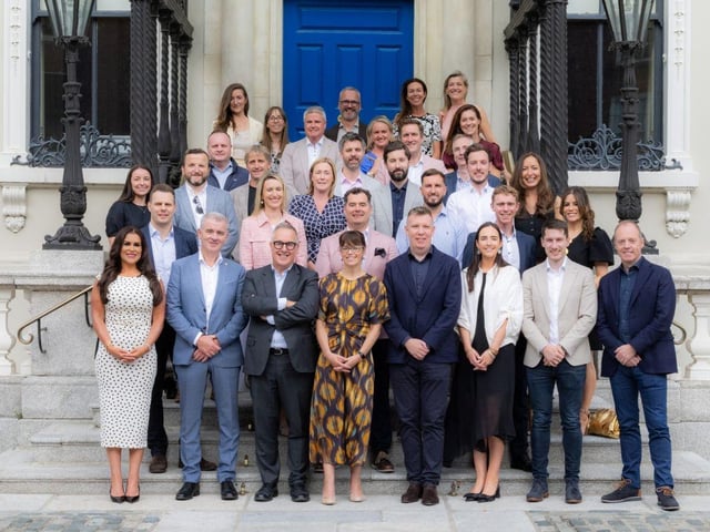 TST Group’s Maire Claire Reid is among the finalists for EY Entrepreneur Of The Year, a programme she once watched with her father.. Pictured with the other 2026 EOY Programme participants