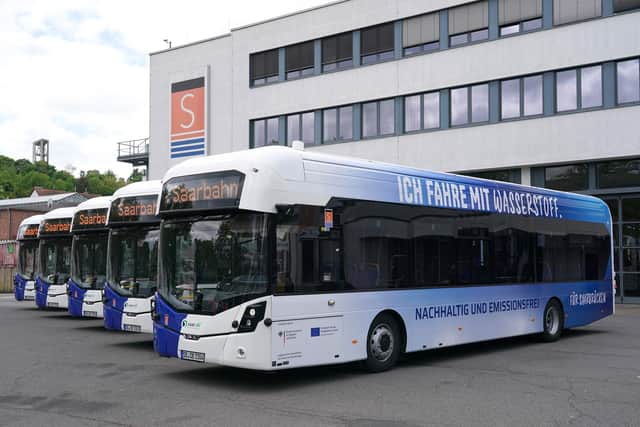 The latest delivery of five Kite Hydroliner single decks is the first part of a 28-bus order to Saarbahn as it looks to decarbonise its fleet