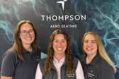 Thompson Aero Seating engineers Jacky, Natalia and Gemma. Picture: TAS.