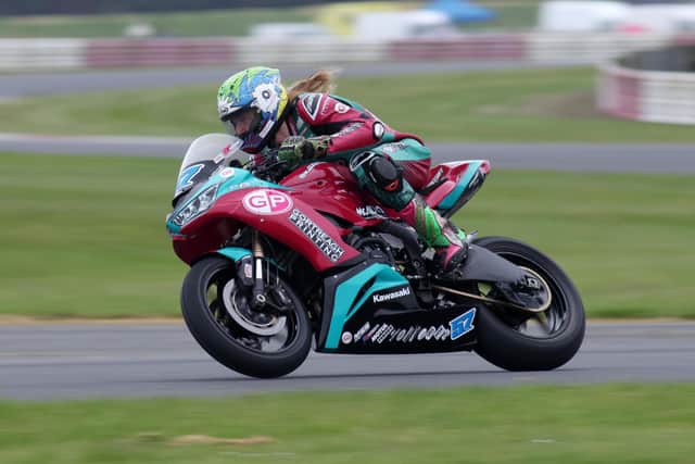 Korie McGreevy retained the Ulster Supersport title on the McAdoo Racing Kawasaki in 2025. (Photo by Rod Neill/Pacemaker Press)