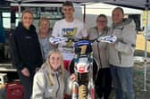 Nathan Green celebrating Ulster Experts MX1 Championship title success at Tinkerhill. (Photo by NG Racing)