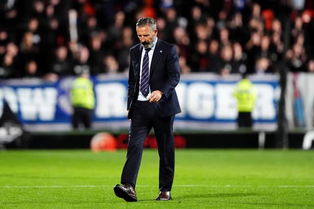 Rangers manager Derek McInnes reacts after the William Hill Premiership match against Dundee United