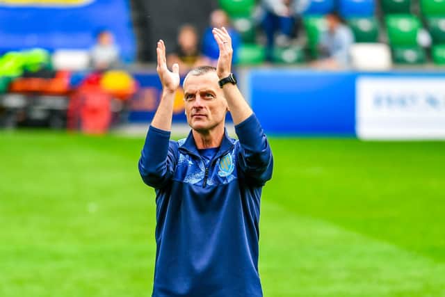Ballymena United manager Oran Kearney. (Photo by Andrew McCarroll/Pacemaker Press)