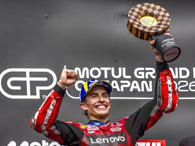 Marc Marquez won the Sprint race and the Japanese MotoGP race at Motegi. (Photo credit: Lenovo Ducati)