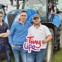 Glen Montgomery's brother Danny with friends at the Bleary YFC tractor run. Picture: Bleary YFC