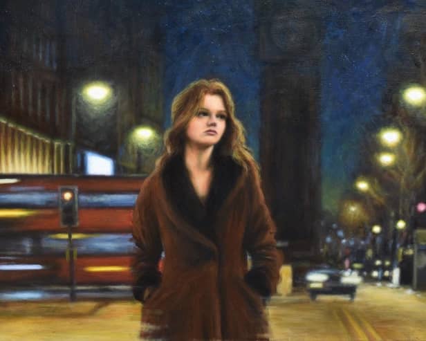High Street, a new painting by Belgium-born artist Joel Simon which can be seen at the University of Atypical Gallery in Royal Avenue.