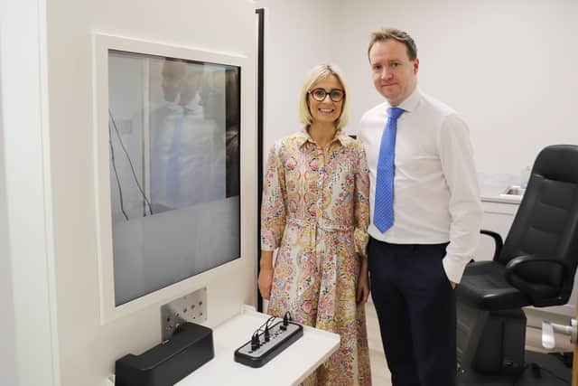 Owners of Audiocare, Jade and Michael McCourt are pictured at the opening of the company's second which is located on the Andersonstown Road in Belfast following a £100,000 investment and the creation of three new jobs
