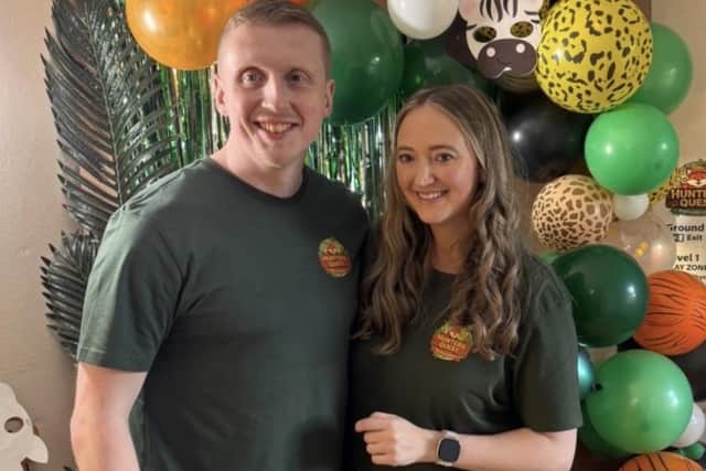 Owner of Hunters Quest - Michaela with her husband Paul. Credit: Supplied