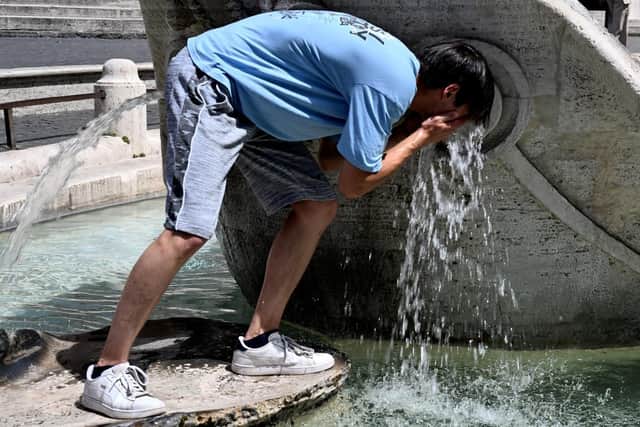 Europe heatwave: This week I’ve been looking at the newspapers and television to see tourists struggling with the 40-plus temperatures at various historic sites many of them not getting further than the various water fountains (Getty images)