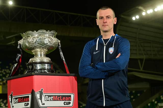 Oran Kearney will be hoping to lift the BetMcLean Cup for a second time as Coleraine manager tomorrow afternoon.