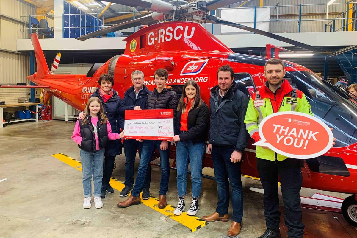 Northern Ireland farmer who owes debt of gratitude to Air Ambulance raises enough to fund service for three days